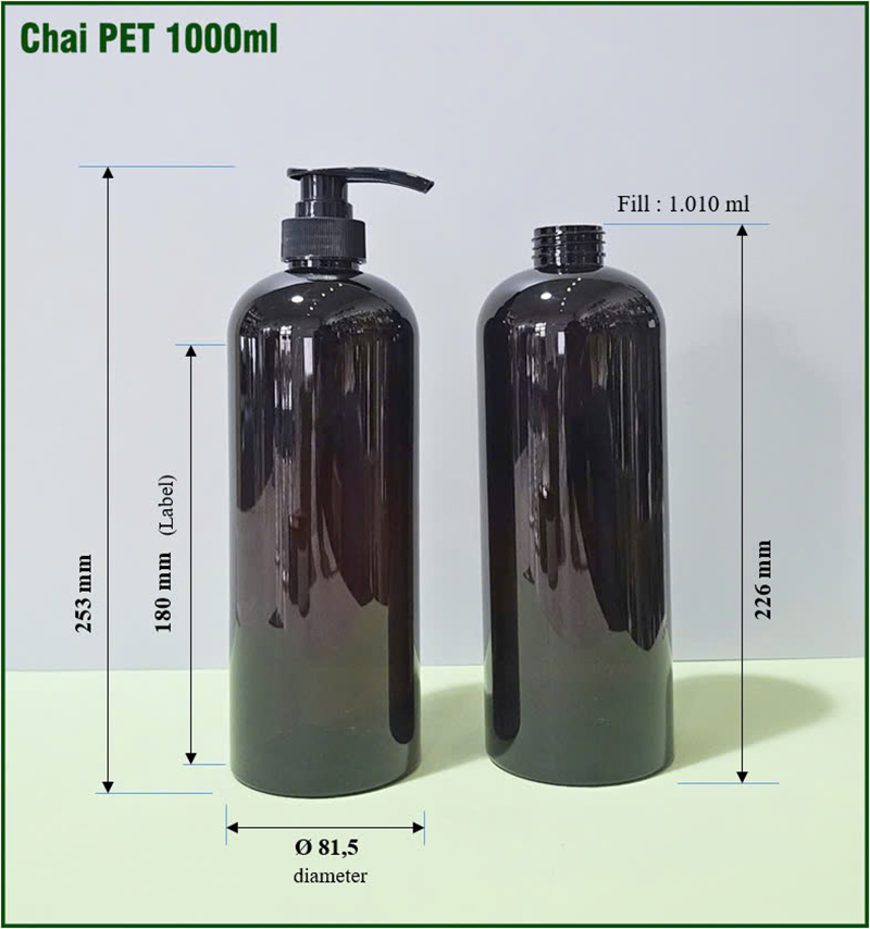 Vừ chai PET 1000ml - Chai PET Nhựa Chí Minh - Công Ty CP Nhựa Chí Minh